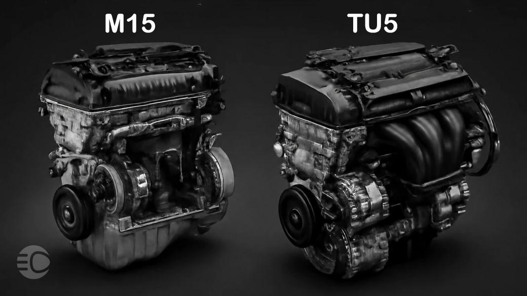 موتور TU5 و M15 jpg,مقایسه موتور TU5 و M15,اتوکالا Autokala